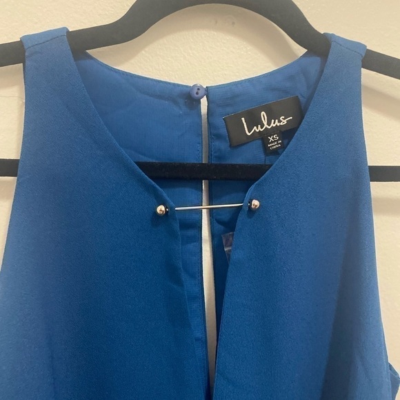 Lulus Near or Bar Teal Blue Shift Dress - Picture 4 of 11